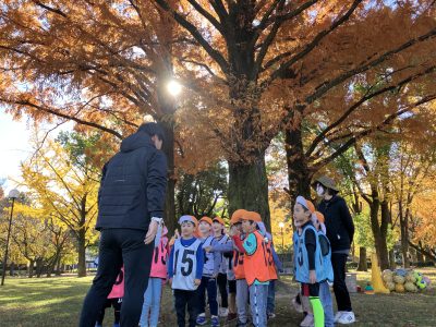 初冬、野一色公園の一日　きりん組　サッカー教室編 | 長森北保育園